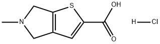 4H-Thieno[2,3-c]pyrrole-2-carboxylic acid, 5,6-dihydro-5-methyl-, hydrochloride (1:1) Structure