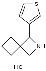1-(thiophen-3-yl)-2-azaspiro[3.3]heptane hydrochloride Structure