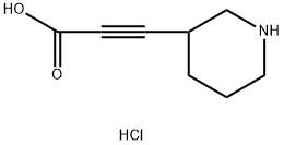 3-(piperidin-3-yl)prop-2-ynoic acid hydrochloride Structure