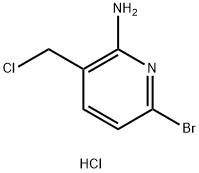 6-bromo-3-(chloromethyl)pyridin-2-amine hydrochloride Structure