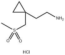 2-[1-(methanesulfonylmethyl)cyclopropyl]ethan-1-amine hydrochloride Structure