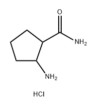 Cyclopentanecarboxamide, 2-amino-, hydrochloride (1:1) Structure