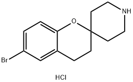 6-bromo-3,4-dihydrospiro[1-benzopyran-2,4''-piperidine] hydrochloride 구조식 이미지