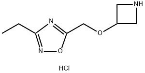 5-[(azetidin-3-yloxy)methyl]-3-ethyl-1,2,4-oxadiazole hydrochloride Structure