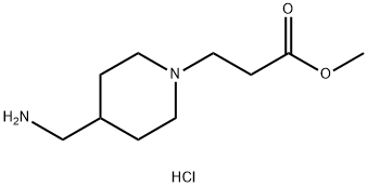 methyl 3-[4-(aminomethyl)piperidin-1-yl]propanoate dihydrochloride 구조식 이미지