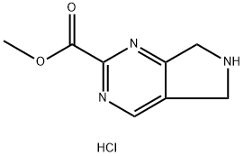 methyl 5H,6H,7H-pyrrolo[3,4-d]pyrimidine-2-carboxylate hydrochloride Structure