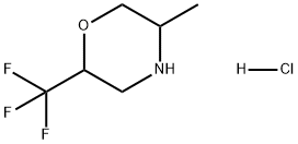 Morpholine, 5-methyl-2-(trifluoromethyl)-, hydrochloride (1:1) Structure