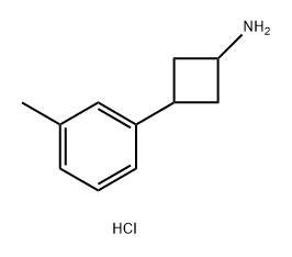 Cyclobutanamine, 3-(3-methylphenyl)-, hydrochloride (1:1) 구조식 이미지