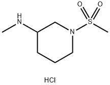 N-Methyl-1-(methylsulfonyl)piperidin-3-amine hydrochloride 구조식 이미지