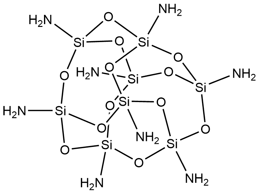 Pentacyclo[9.5.1.13,9.15,15.17,13]octasiloxane-1,3,5,7,9,11,13,15-octamine Structure