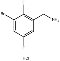 (3-Bromo-2,5-difluorophenyl)methanamine hydrochloride Structure