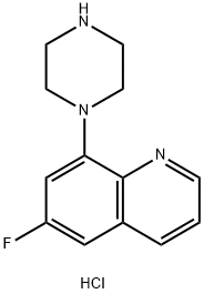 6-Fluoro-8-(piperazin-1-yl)quinoline hydrochloride Structure