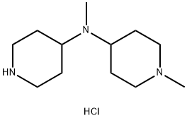 N,1-Dimethyl-N-(piperidin-4-yl)piperidin-4-amine hydrochloride 구조식 이미지