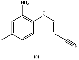 7-Amino-5-methyl-1H-indole-3-carbonitrile hydrochloride 구조식 이미지