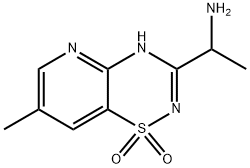 2H-Pyrido[2,3-e]-1,2,4-thiadiazine-3-methanamine, α,7-dimethyl-, 1,1-dioxide Structure