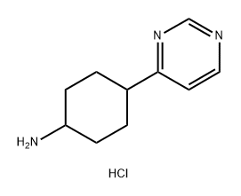 4-(pyrimidin-4-yl)cyclohexan-1-amine hydrochloride Structure