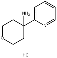 2H-Pyran-4-amine, tetrahydro-4-(2-pyridinyl)-, hydrochloride (1:1) Structure