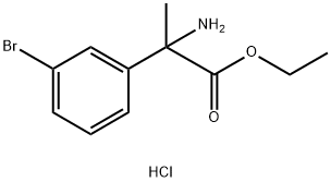 Ethyl 2-amino-2-(3-bromophenyl)propanoate hydrochloride 구조식 이미지