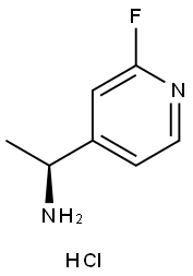 (S)-1-(2-fluoropyridin-4-yl)ethanamine hydrochloride 구조식 이미지