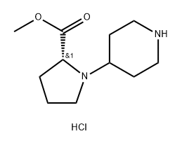 (R)-Methyl 1-(piperidin-4-yl)pyrrolidine-2-carboxylate dihydrochloride Structure