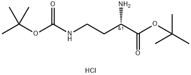 (S)-tert-Butyl 2-amino-4-((tert-butoxycarbonyl)amino)butanoate hydrochloride 구조식 이미지