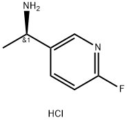 3-Pyridinemethanamine, 6-fluoro-α-methyl-, hydrochloride (1:1), (αR)- 구조식 이미지