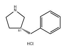 Pyrrolidine, 3-(phenylmethyl)-, hydrochloride (1:1), (3R)- Structure