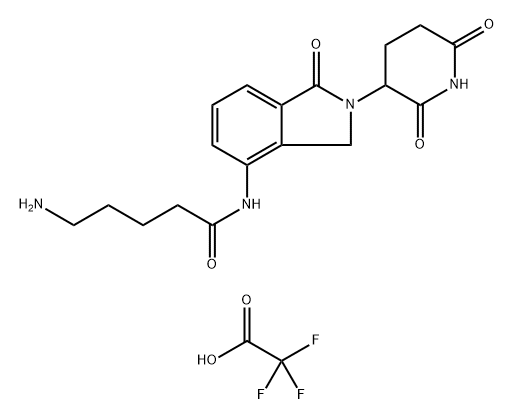 5-amino-N-[2-(2,6-dioxo-3-piperidinyl)-2,3-dihydro-1-oxo-1H-isoindol-4-yl]-Pentanamide,2,2,2-trifluoroacetate Structure