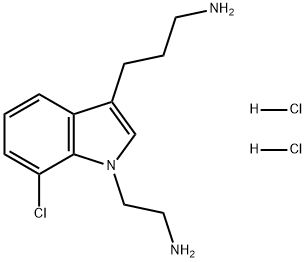 1H-Indole-3-propanamine, 1-(2-aminoethyl)-7-chloro-, hydrochloride (1:2) Structure