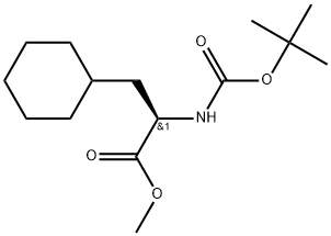 (R)-Methyl2-((tert-butoxycarbonyl)amino)-3-cyclohexylpropanoate Structure