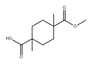 4-(Methoxycarbonyl)-1,4-dimethylcyclohexanecarboxylic acid Structure