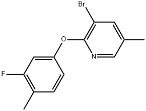 3-Bromo-2-(3-fluoro-4-methylphenoxy)-5-methylpyridine Structure