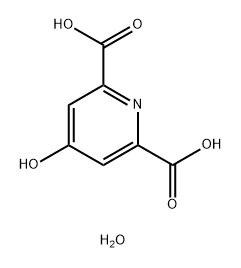 2,6-Pyridinedicarboxylic acid, 4-hydroxy-, hydrate (1:1) Structure