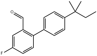 4'-(1,1-Dimethylpropyl)-4-fluoro[1,1'-biphenyl]-2-carboxaldehyde Structure