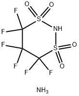 4H-1,3,2-Dithiazine, 4,4,5,5,6,6-hexafluorodihydro-, 1,1,3,3-tetraoxide, ammonium salt (1:1) Structure