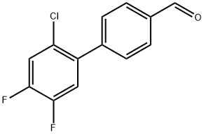 2'-Chloro-4',5'-difluoro-[1,1'-biphenyl]-4-carbaldehyde 구조식 이미지