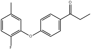 1-[4-(2-Fluoro-5-methylphenoxy)phenyl]-1-propanone Structure