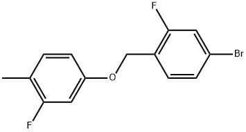 Benzene, 4-bromo-2-fluoro-1-[(3-fluoro-4-methylphenoxy)methyl]- Structure