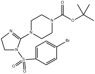 tert-butyl 4-(1-((4-bromophenyI)sulfonyl)-4,5-dihydro-1H-imidazol-2-yI)piperazine-1-carboxylate Structure