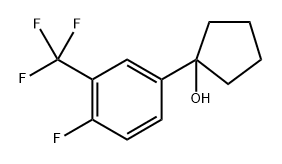 1-(4-fluoro-3-(trifluoromethyl)phenyl)cyclopentanol Structure