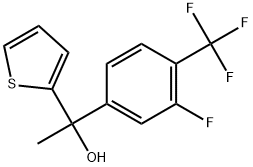 1-(3-fluoro-4-(trifluoromethyl)phenyl)-1-(thiophen-2-yl)ethanol Structure