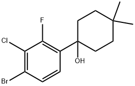 1-(4-bromo-3-chloro-2-fluorophenyl)-4,4-dimethylcyclohexanol Structure