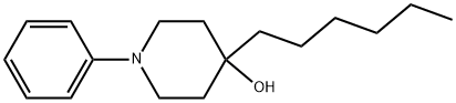 4-Hexyl-1-phenyl-4-piperidinol Structure