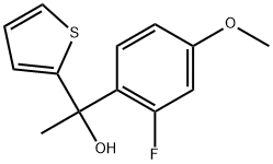 1-(2-fluoro-4-methoxyphenyl)-1-(thiophen-2-yl)ethanol Structure