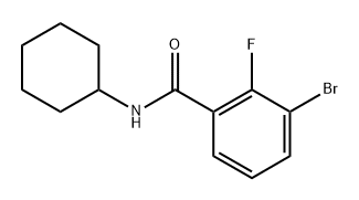 3-bromo-N-cyclohexyl-2-fluorobenzamide Structure