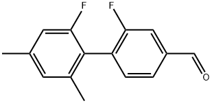 2,2'-Difluoro-4',6'-dimethyl[1,1'-biphenyl]-4-carboxaldehyde Structure