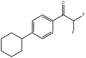 1-(4-Cyclohexylphenyl)-2,2-difluoroethanone Structure