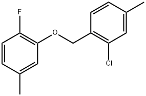 Benzene, 2-chloro-1-[(2-fluoro-5-methylphenoxy)methyl]-4-methyl- Structure