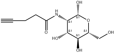 β-D-Mannopyranose, 2-deoxy-2-[(1-oxo-4-pentyn-1-yl)amino]- Structure