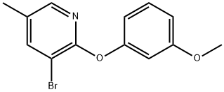 3-Bromo-2-(3-methoxyphenoxy)-5-methylpyridine Structure